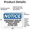 Signmission Emergency Boiler Shutoff Inside This Door, 10 in W x Rectangle, Vinyl Decal OS-2PACK-NS-D-710-L-11767 - alternate 5